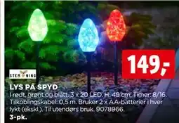 jem & fix LYS PÅ SPYD, NOK 149 tilbud