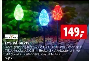 jem & fix LYS PÅ SPYD, NOK 149 tilbud