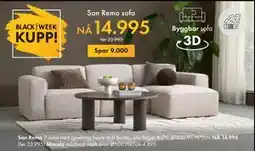 Fagmøbler San Remo 2-seter, NOK 14995 tilbud