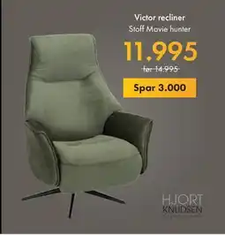 Fagmøbler Victor recliner, NOK 11995 tilbud