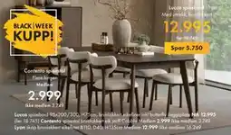 Fagmøbler Lucca spisebord, NOK 12995 tilbud