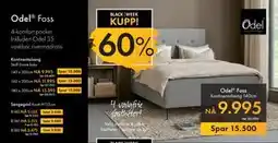 Fagmøbler Odel Foss Kontinentalseng 140cm tilbud