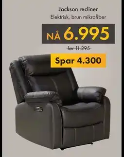 Fagmøbler Jackson recliner, NOK 6995 tilbud