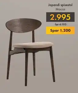 Fagmøbler Japandi spisestol, NOK 2995 tilbud
