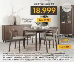 Fagmøbler Skovby spisebord 113, NOK 18999 tilbud