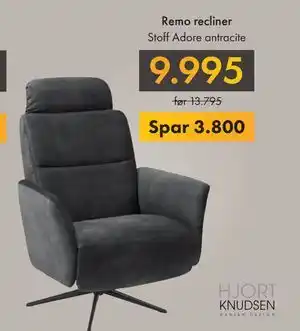 Fagmøbler Remo recliner., NOK 9995 tilbud
