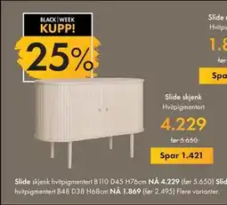 Fagmøbler Slide skjenk, NOK 4229 tilbud