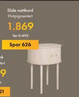 Fagmøbler Slide nattbord, NOK 1869 tilbud