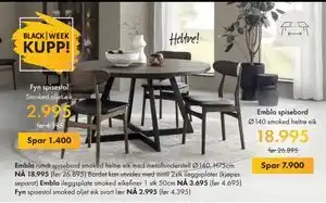 Fagmøbler Fyn spisestol, NOK 2995 tilbud