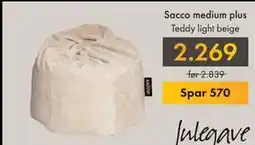 Fagmøbler Sacco medium plus, NOK 2269 tilbud