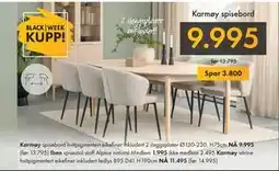 Fagmøbler Karmøy spisebord, NOK 9995 tilbud