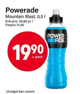 Nærbutikken Powerade, NOK 19.9 tilbud