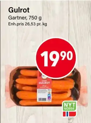 Nærbutikken Gulrot, NOK 19.9 tilbud