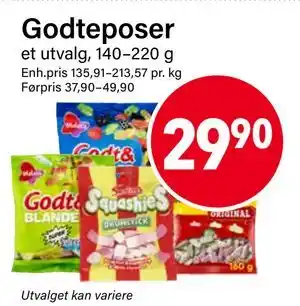 Nærbutikken Godteposer, NOK 29.9 tilbud