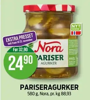 Kiwi PARISERAGURKER, NOK 24.9 tilbud