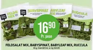 Kiwi FELDSALAT MIX, BABYSPINAT, BABYLEAF MIX, RUCCULA, NOK 16.9 tilbud
