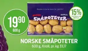 Kiwi NORSKE SMÅPOTETER, NOK 19.9 tilbud