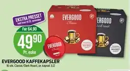 Kiwi EVERGOOD KAFFEKAPSLER, NOK 49.9 tilbud
