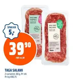 Coop Obs TAGA SALAMI, NOK 39.9 tilbud