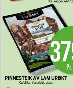 Kiwi PINNESTEIK AV LAM URØKT, NOK 379 tilbud