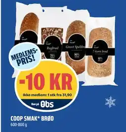 Coop Obs COOP SMAK BRØD, Medlemspris tilbud