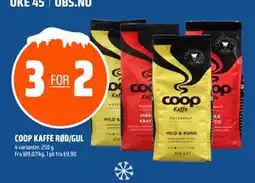 Coop Obs COOP KAFFE RØD/GUL tilbud