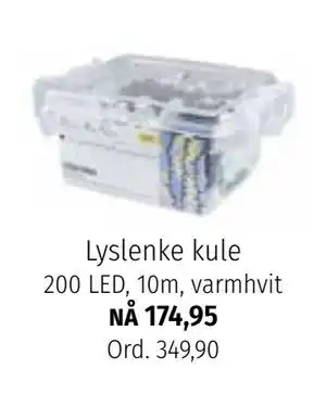Nille Lyslenke kule, NOK 174.95 tilbud