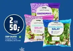 Coop Obs COOP SALATER, NOK 50 tilbud