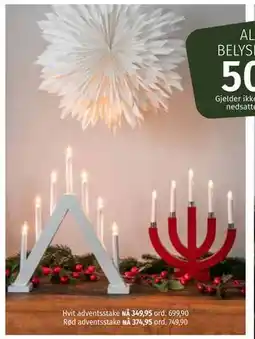 Nille Rød adventsstake, NOK 374.95 tilbud