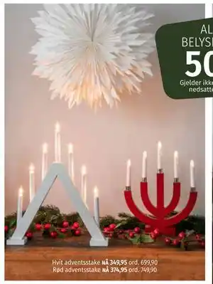 Nille Rød adventsstake, NOK 374.95 tilbud