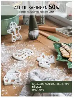 Nille JULEGLEDE KAKEUTSTIKKERE, 4PK, NOK 64.95 tilbud