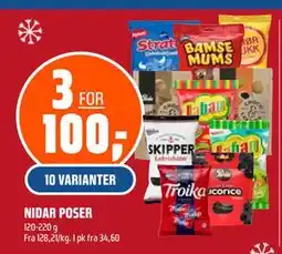 Coop Obs NIDAR POSER, NOK 100 tilbud