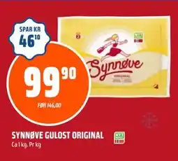 Coop Obs SYNNØVE GULOST ORIGINAL, NOK 99.9 tilbud