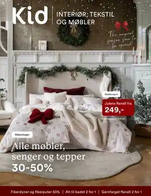 Kid Interiør Garnfarget flanell 2 for 1 tilbud