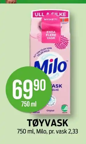 Kiwi TØYVASK, NOK 69.9 tilbud