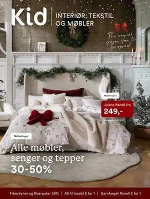 Kid Interiør Fiberdyner og fiberputer 50% tilbud