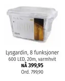 Nille Lysgardin, 8 funksjoner, NOK 399.95 tilbud