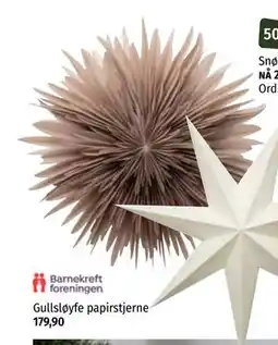 Nille Gullsløyfe papirstjerne, NOK 179.9 tilbud