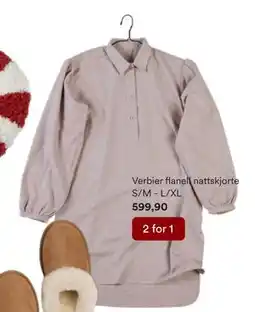 Kid Interiør Verbier flanell nattskjorte, NOK 599.9 tilbud