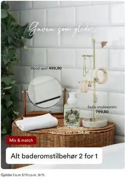 Kid Interiør Alt baderomstilbehør 2 for 1 tilbud