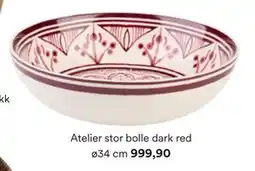 Kid Interiør Atelier stor bolle dark red ø34 cm, NOK 999.9 tilbud