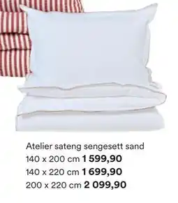 Kid Interiør Atelier sateng sengesett sand tilbud