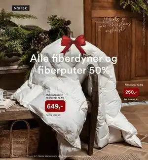 Kid Interiør Alle fiberdyner og fiberputer 50% tilbud