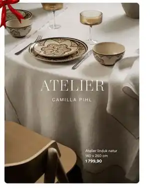 Kid Interiør Atelier linduk natur 140 x 250 cm, NOK 1799.9 tilbud