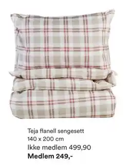 Kid Interiør Teja flanell sengesett, NOK 499.9, Medlemspris tilbud