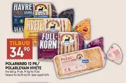 Coop Mega POLARBRØD 12 PK/ POLARLEVAIN HVETE, NOK 34.9 tilbud