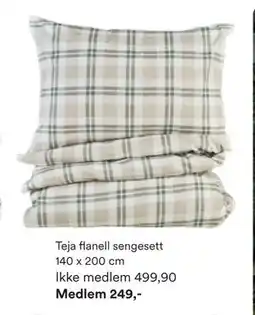 Kid Interiør Teja flanell sengesett 140 x 200 cm, NOK 499.9, Medlemspris tilbud