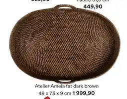 Kid Interiør Atelier Amela fat dark brown 49 x 73 x 9 cm, NOK 1999.9 tilbud