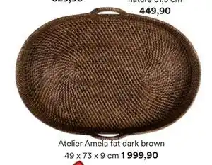 Kid Interiør Atelier Amela fat dark brown 49 x 73 x 9 cm, NOK 1999.9 tilbud