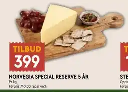 Coop Mega NORVEGIA SPECIAL RESERVE 5 ÅR, NOK 399 tilbud